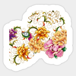 Chinese Flowering Vine Sticker